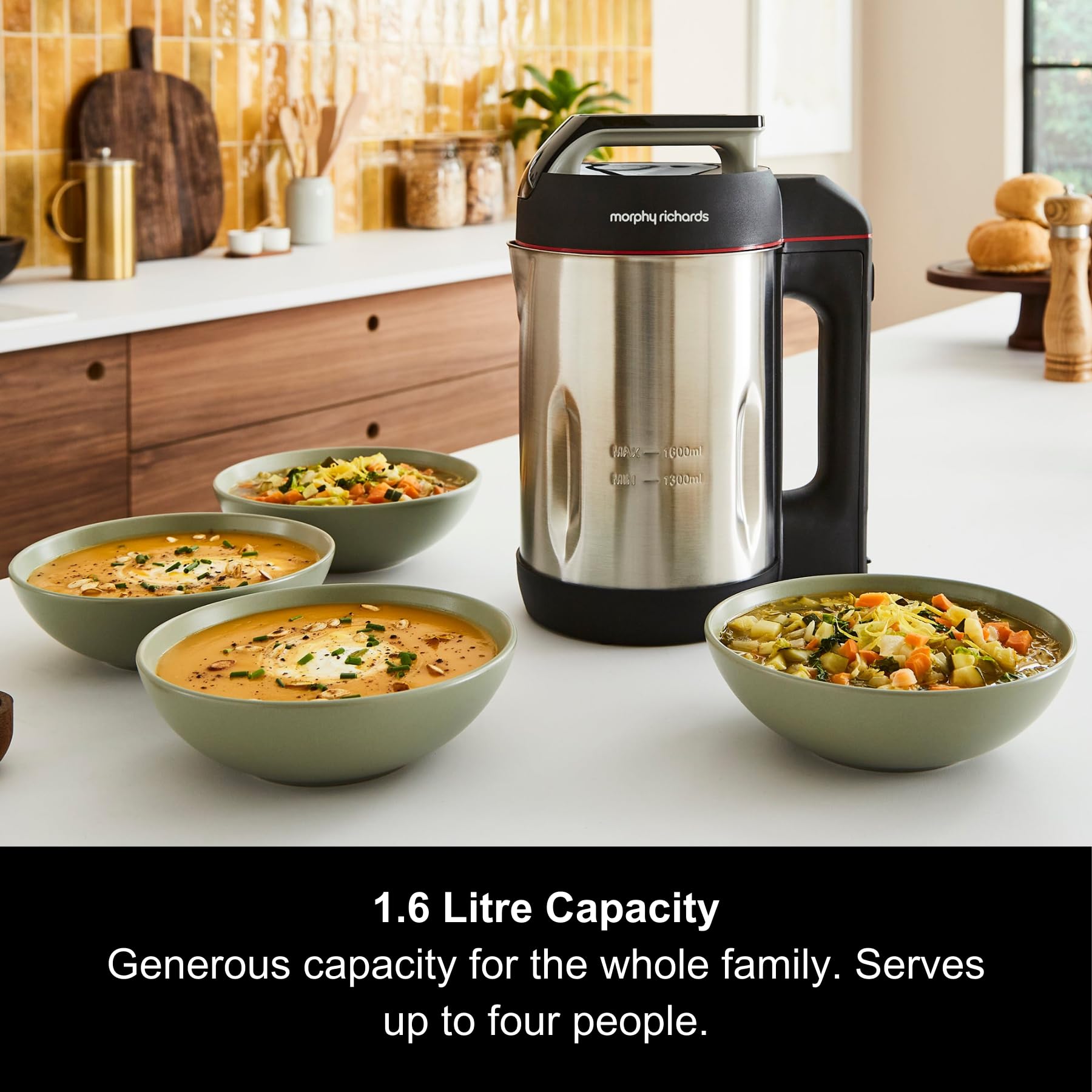 Morphy Richards Saute and Soup Maker 501014 - Zuppiera in acciaio inox spazzolato