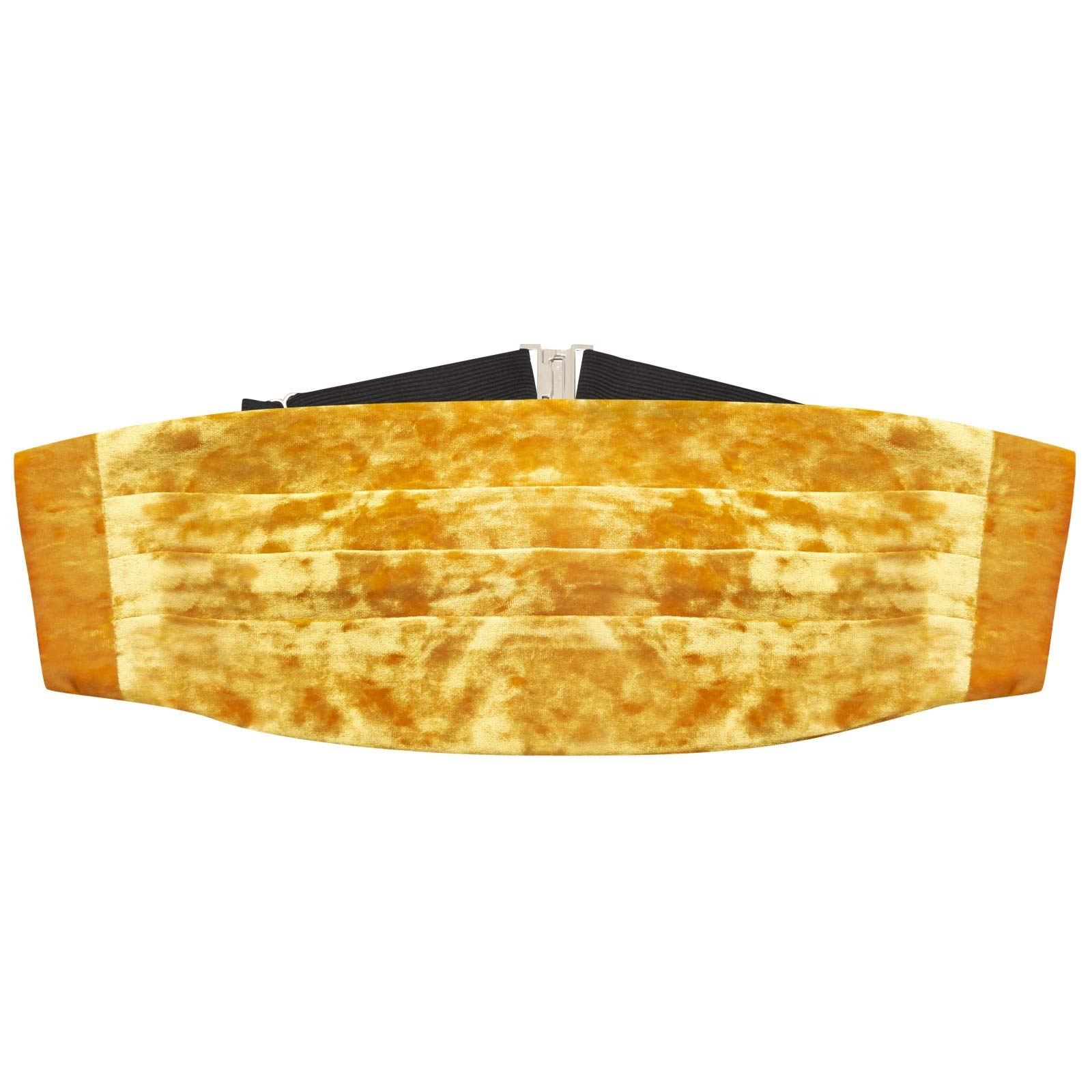 Gold Crushed Velvet Cummerbund, Gold, One Size