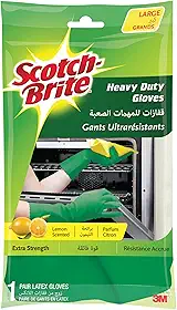 3M, Luva Limpeza Pesada Scotch-Brite, Tamanho Grande, Azul, 1 Par
