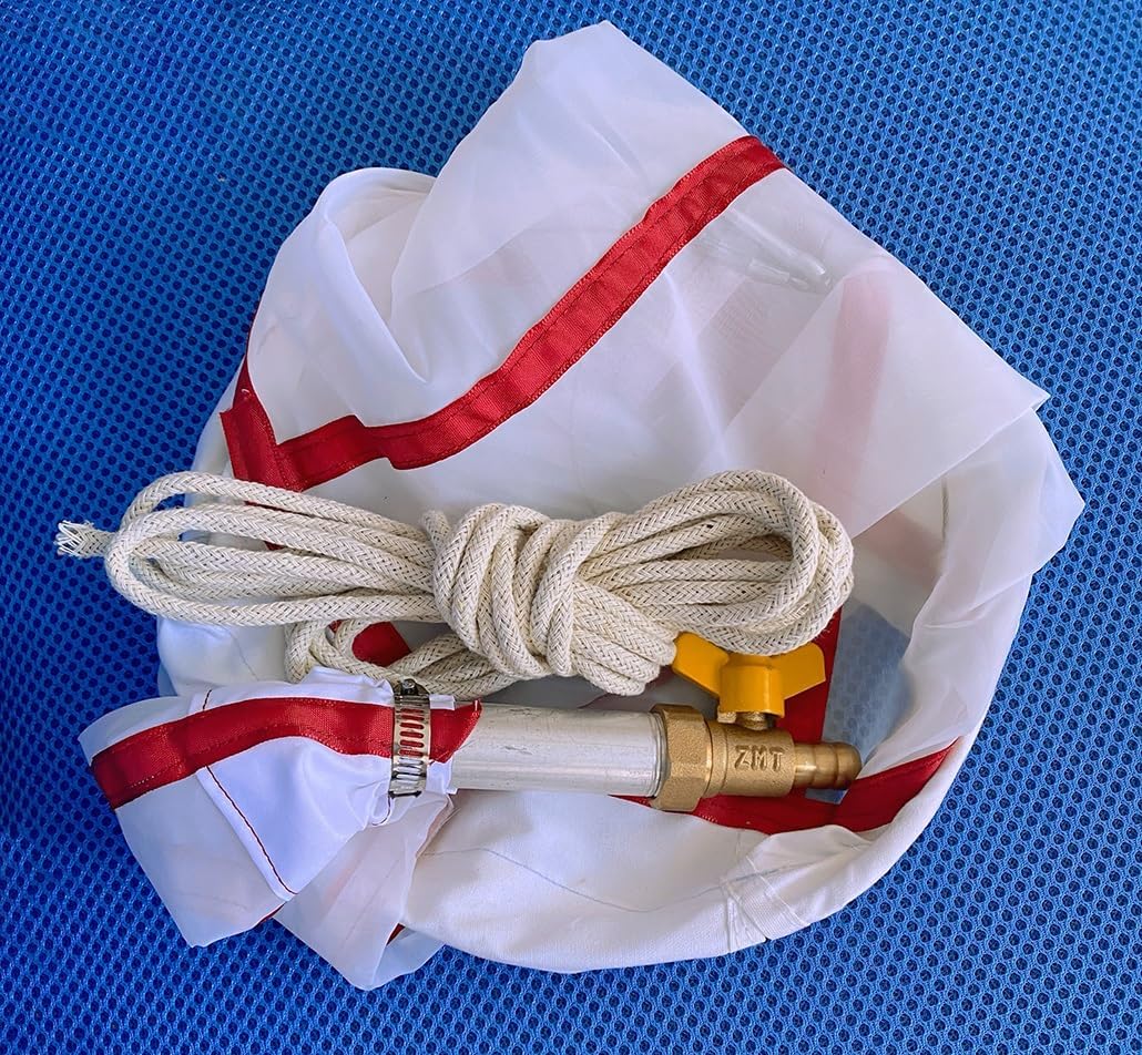 23.62'' Plankton Net - 125/200 μm Fine Mesh Nylon Sampling Net for Phytoplankton & Protozoa Collection - Ideal for Research & Aquatic Studies