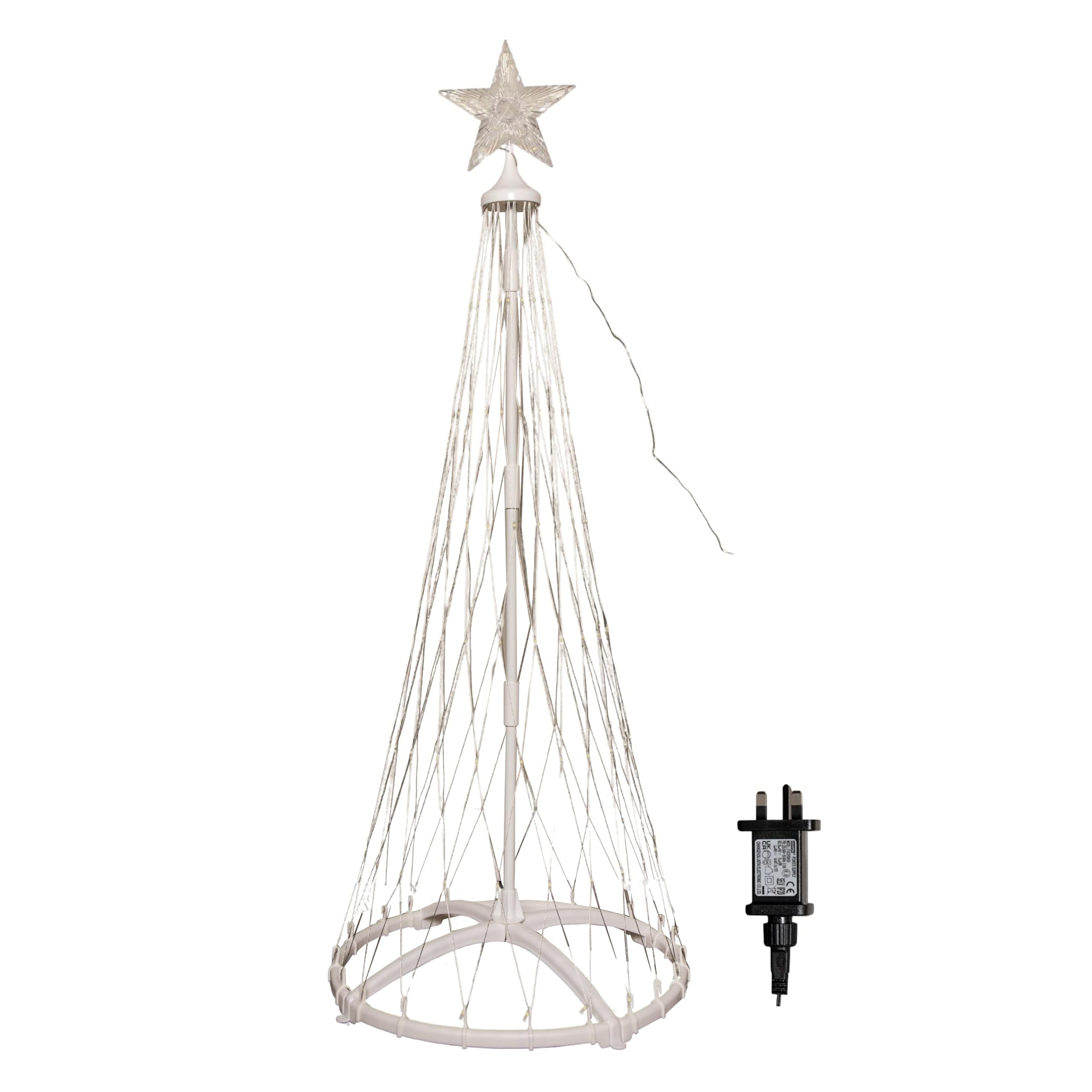 Samuel Alexander Warm White Led Light Up Christmas Cone Tree 8.2Ft