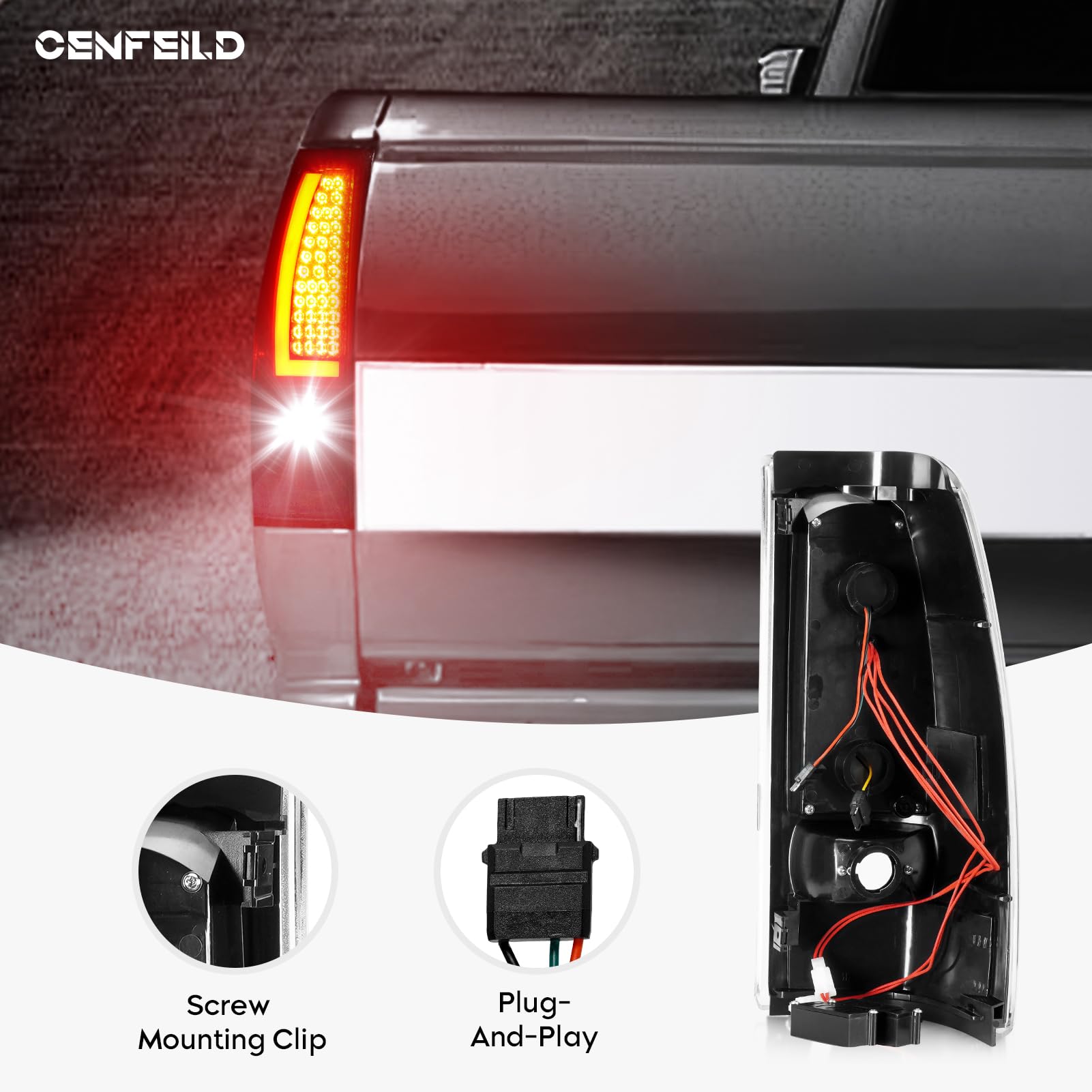 Buy 99-03 CHEVROLET SILVERADO GMC SIERRA 1500 2500 LEFT REAR TAIL LIGHT LAMP HOUSING In FREE - Foto 4