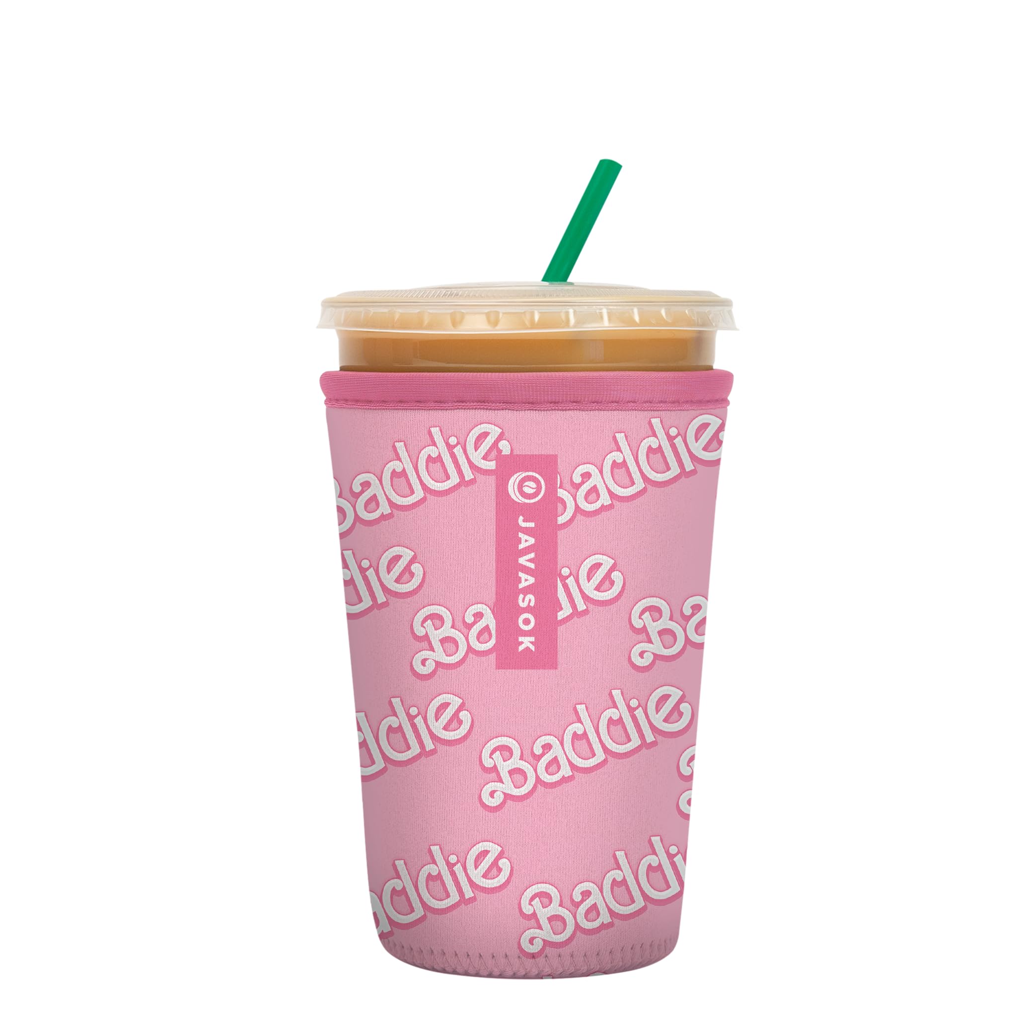 Sok It JavaSok Iced Coffee &amp; Cold Soda Insulated Neoprene Cup Sleeve (Total Baddie, Medium: 22-28oz)