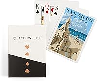 Vista 1 de Lantern Press San Diego, California, Castillo de arena (52 cartas de juego, baraja de cartas de tamaño póquer con comodines)