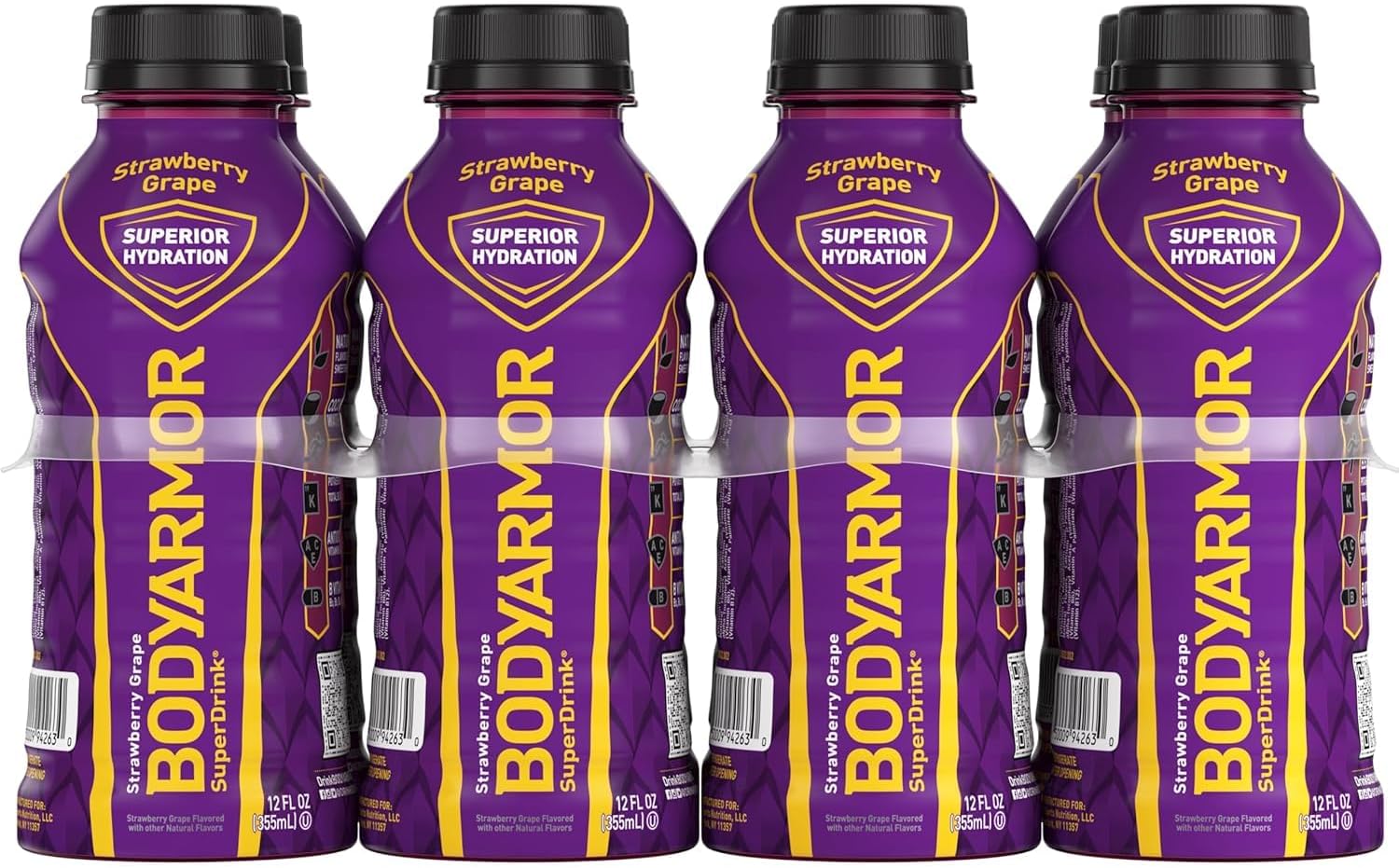 BODYARMOR Sports Drink, Mamba Forever, Strawberry Grape 12 Fl Oz, 8pk