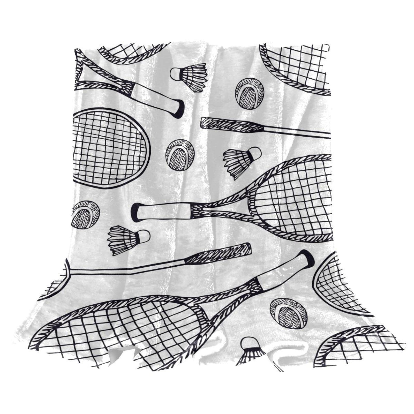 Couvre-lit TBOUOBT badminton et baseball : couverture de lit douce et confortable pour enfants