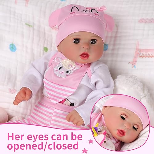 Miniatura 4 de BABESIDE Muñeca realista con ojos abiertos y cerrados – Bailyn, muñecas de bebé Reborn de 20 pulgadas con accesorios de juguete, juego de regalo