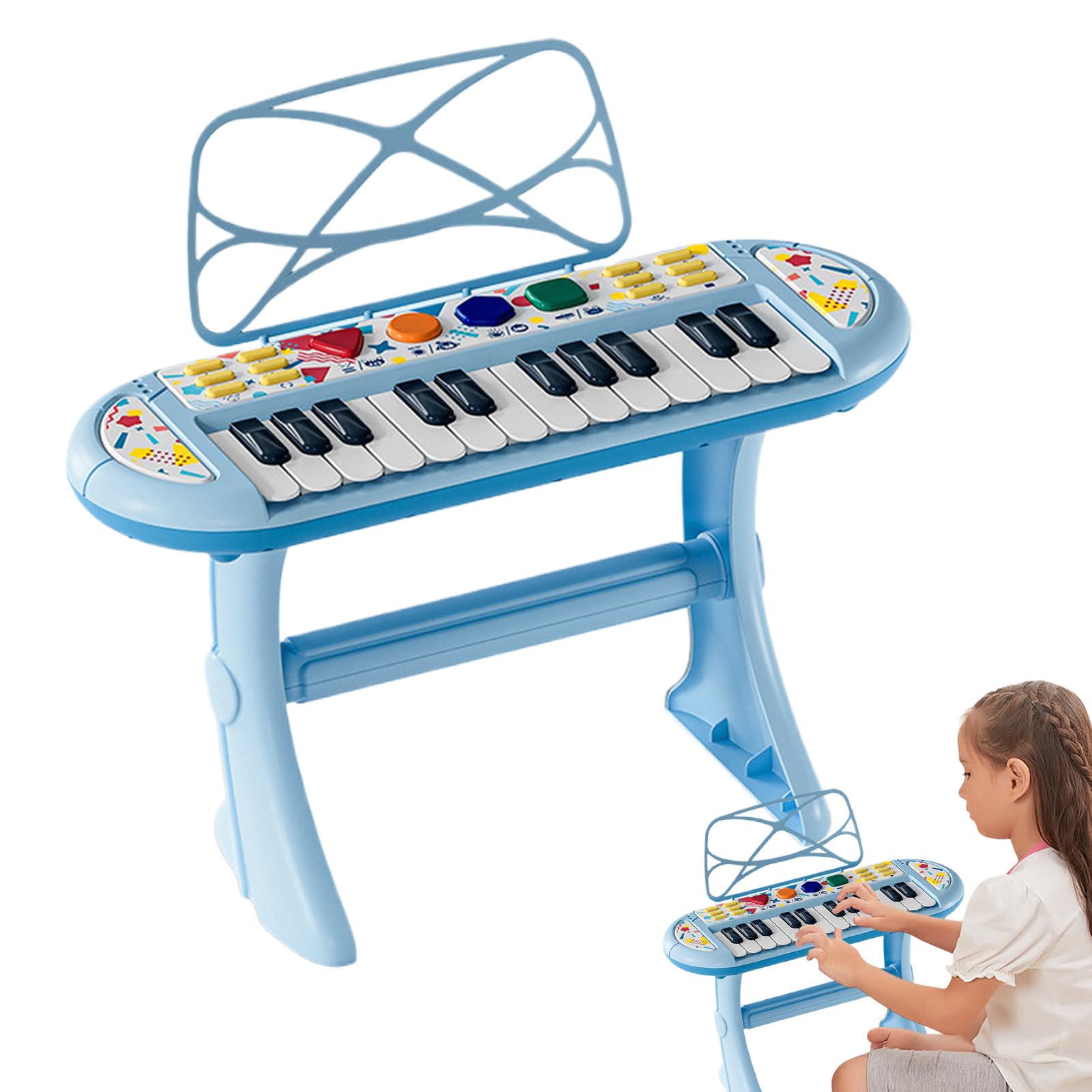 Tastiera Musicale Per Bambini Educativo con Luminose | Giocattolo Musicale Tastiera Pianoforte Elettrico Per Camera da , Soggiorno, Aula, Scena, Ragazzi, Ragazze, Bambini,