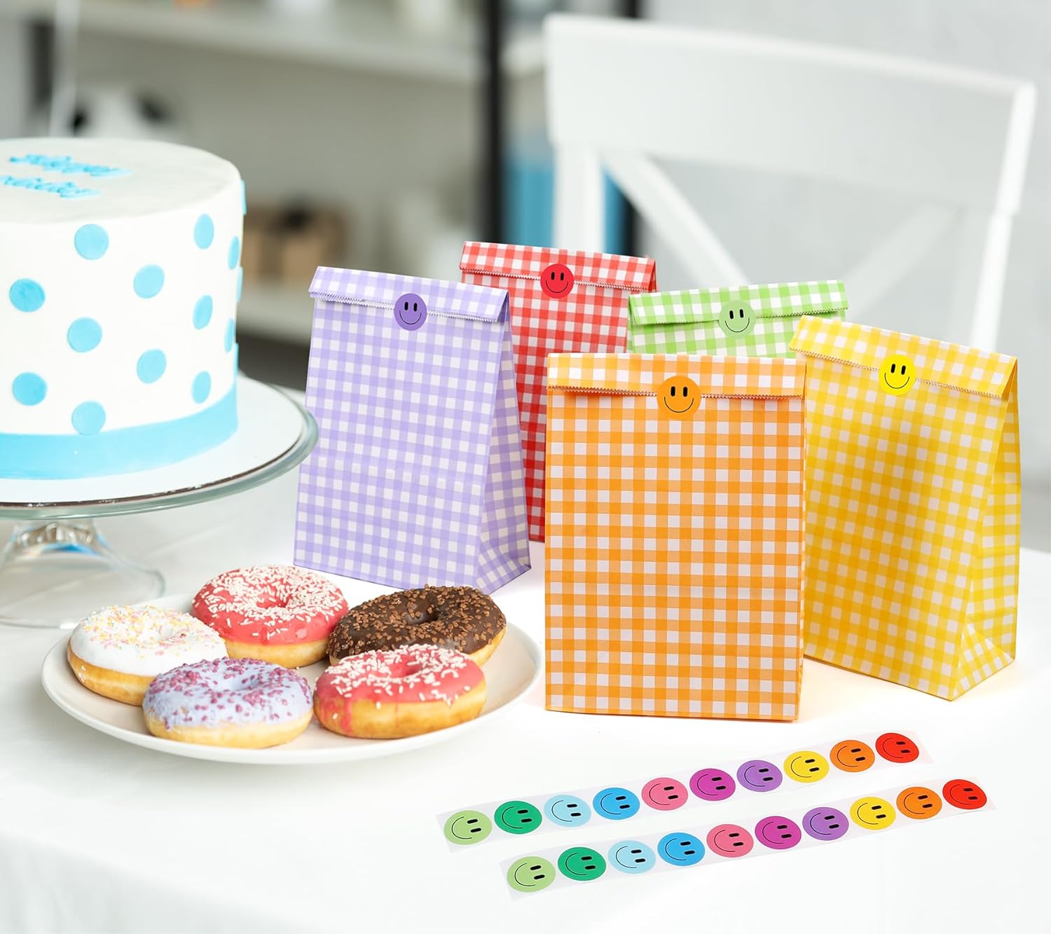 Wercokt 20PCS Party Gift Bags with Stickers, 9 x 5.9 x 3.1 inches, Colorful Small Gift Bag, Birthday Goodie Bags for Kids, Baby Shower, Halloween, Wedding - Image 6