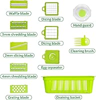 Vista 3 de Vegetable Chopper Multifunctional 13 in 1 Veggie Slicer Dicer Veggie Chopper With Container Kitchen Accessories Food Chopper Pro Onion Chopper