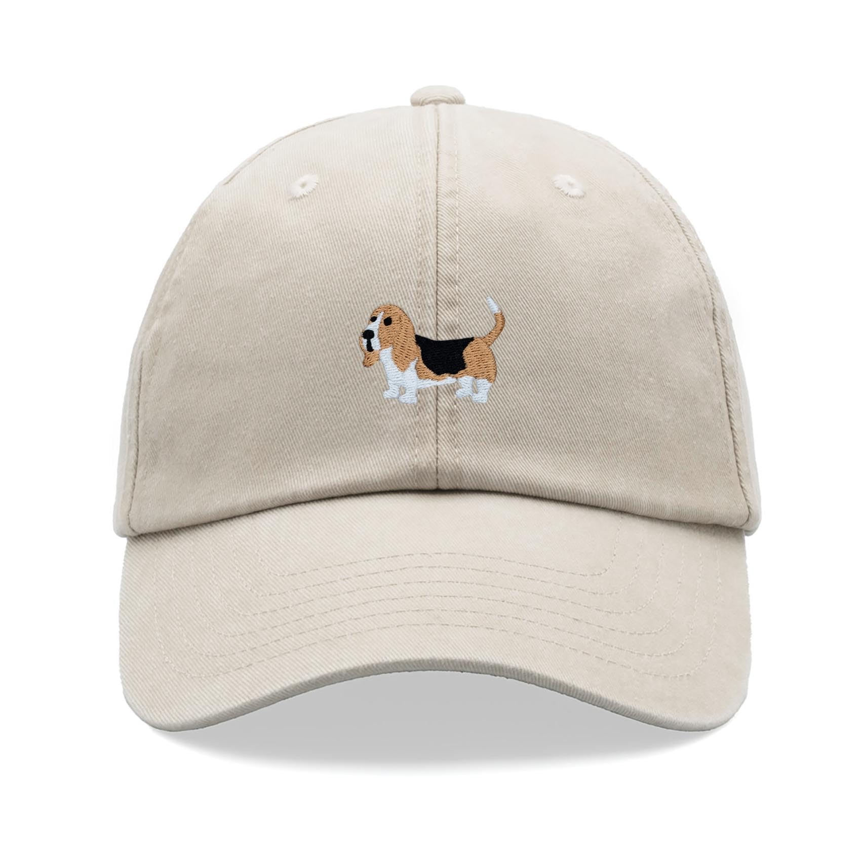 Cap Base Unisex Stone Basset Hound Dog Baseball Cap Vintage Washed Dad Hat Adjustable