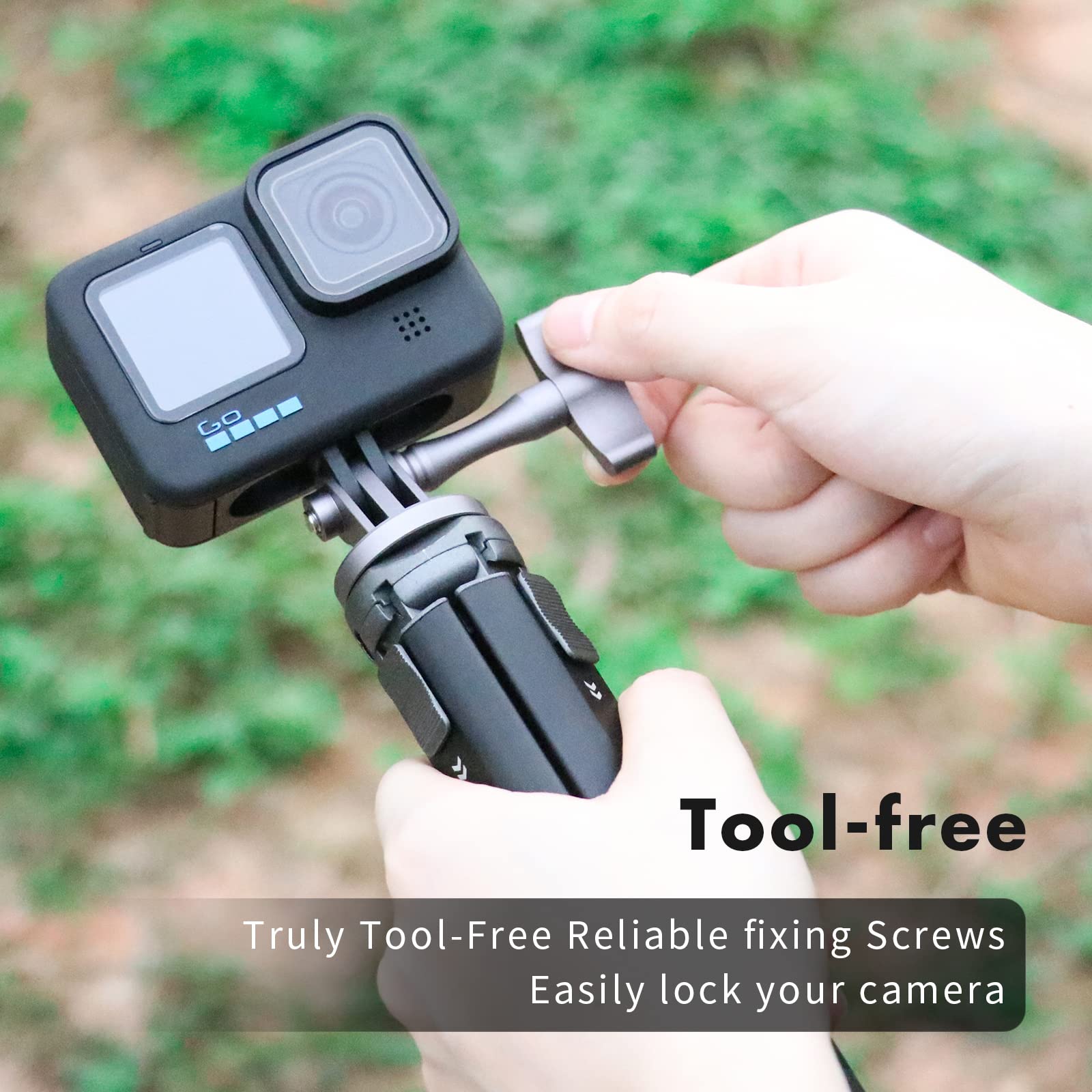 Adattatore Treppiede Per GoPro - In Alluminio, Filettatura 1/4, Per Session, HERO 11/10/9/8/7/6/5/4/3/2/1/Max - Foto 4