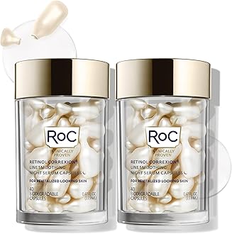 Retinol Correxion Anti-Aging Wrinkle Night Serum, Daily Line Smoothing Skin Care, Fine Line & Post-Acne Scars Treatment, Stocking Stuffers for Men & Women, 80 Capsules (Limited Edition Value Set)