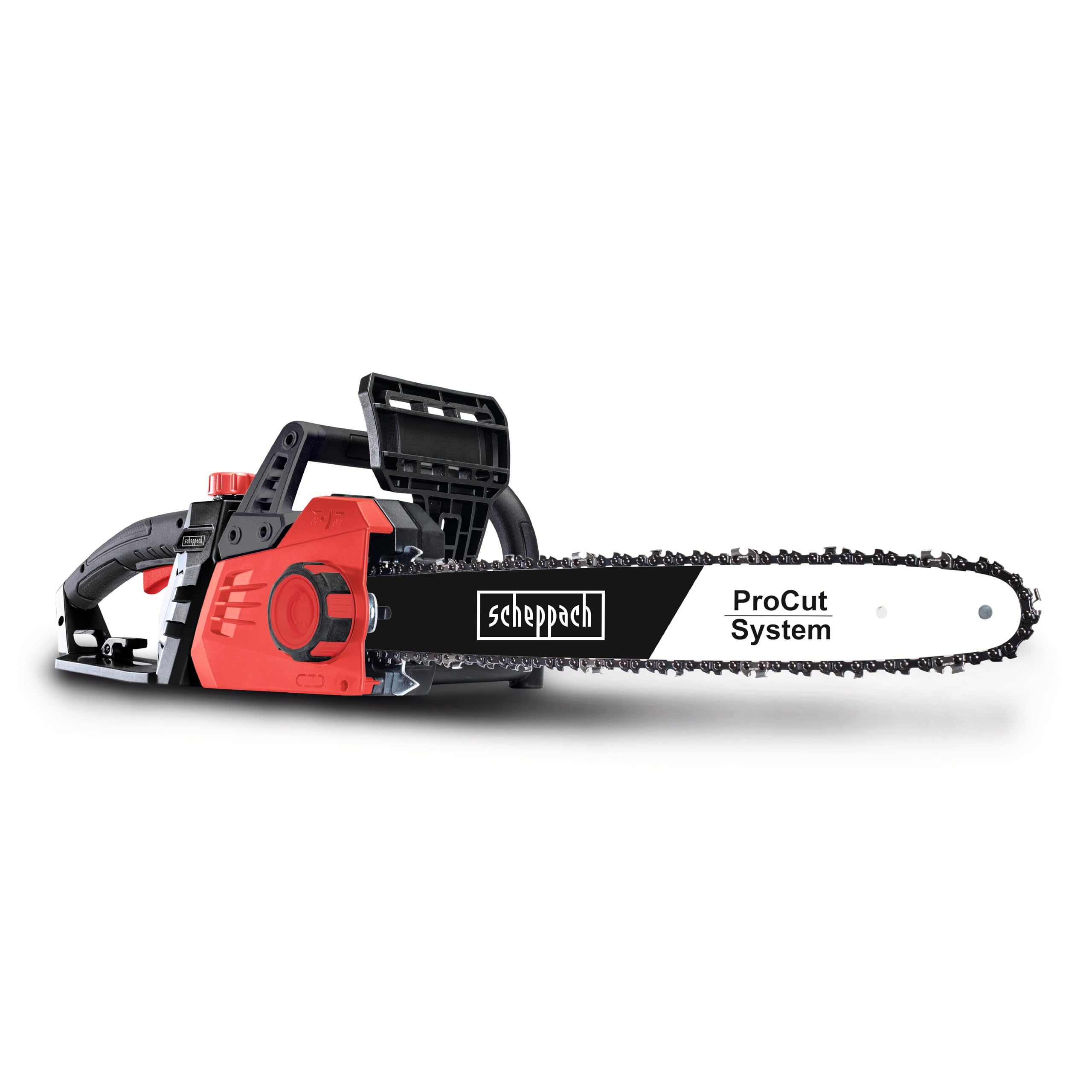 Scheppach Tronçonneuse Electrique CSE2600 | 2400W | Chaîne et Guide Procut 45,​5cm | Lubrification automatique de la chaîne | Frein de chaîne intégré | Etui du guide inclus | Légère et Compacte