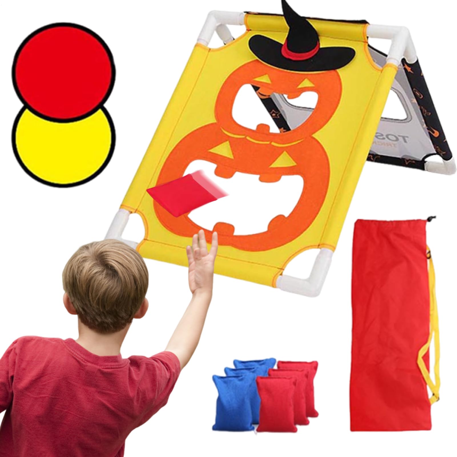 Lancio Divertente Interattivo Portatile A Tema Per Giardino | Set di Tavole Cornhole per Bambini Halloween per bambini ragazze ragazzi giardino cortile campeggio picnic scuola