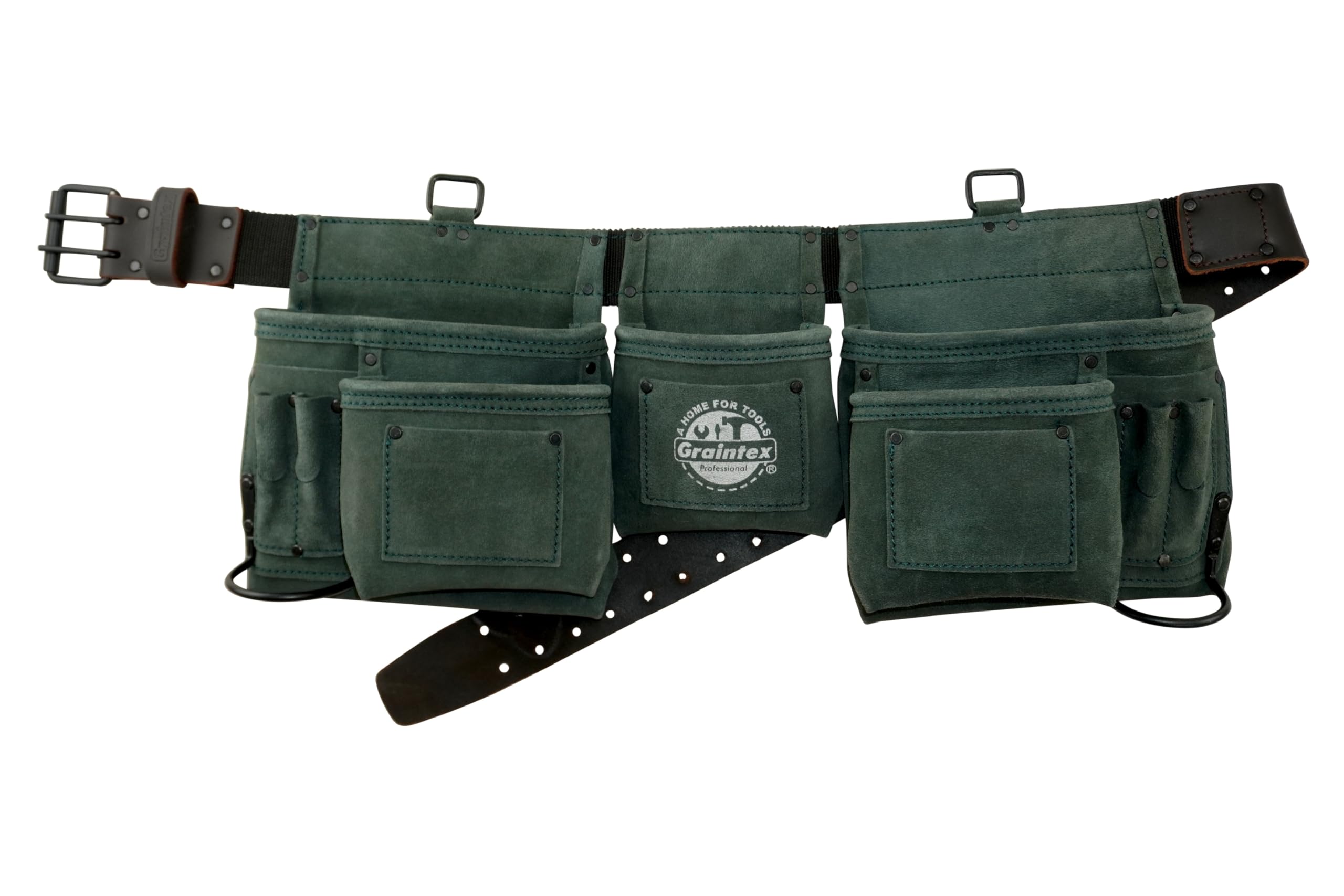 Graintex DS2360 Hunter Green Suede Leather Tool Belt