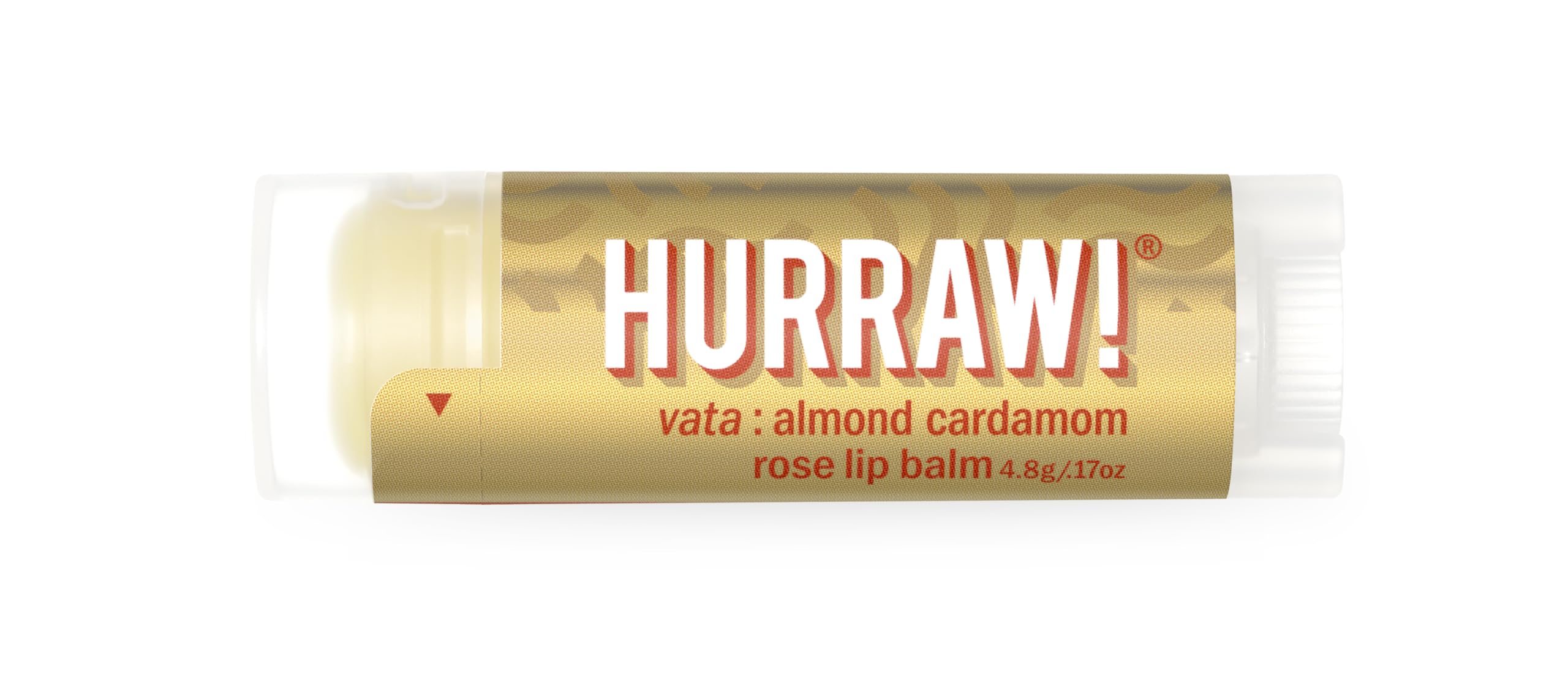 Almond, Cardamom, Rose (Vata) Lip Balm: Organic, Certified Vegan, Cruelty and Gluten Free. Non-GMO, 100% Natural Ingredients. Bee, Shea, Soy and Palm Free. Made in USA