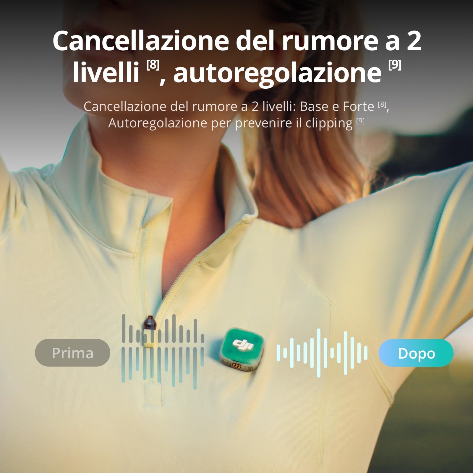 DJI Mic Mini 2 microfono wireless lavalier professionale per iPhone Android PC vlog live streaming