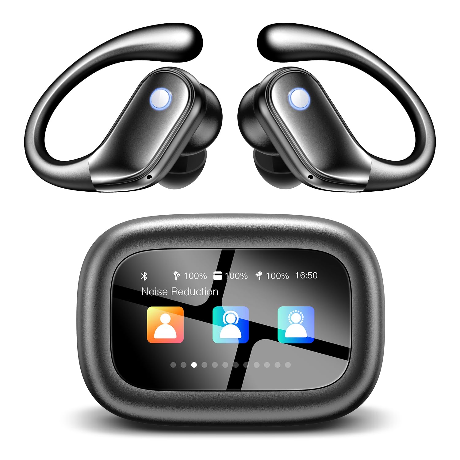 auricolari wireless cancelletto rumore touch screen bluetooth