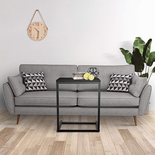 Miniatura 5 de YSSOA Mesa lateral para sofá con superficie de madera dura, 13.75 pulgadas de profundidad x 21.75 pulgadas de ancho x 27 pulgadas de alto, color