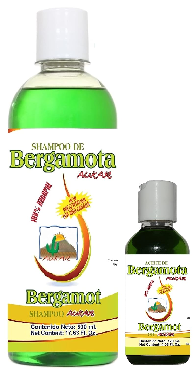 Bergamot Shampoo AUKAR 500ml plus Bergamot Oil Aukar 120ml