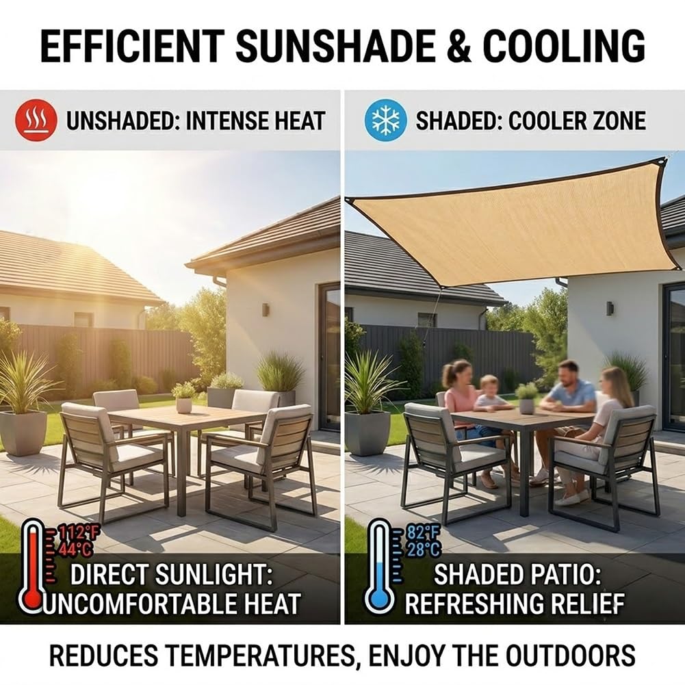 Red De Sombra Resistente Para Exterior 90% Malla De Sombreado Con Ojales | Tela De Sombreo Para Plantas E Invernadero Toldo De Sombra Protección Solar Lona Sombreo Transpirable(8x12.50m)
