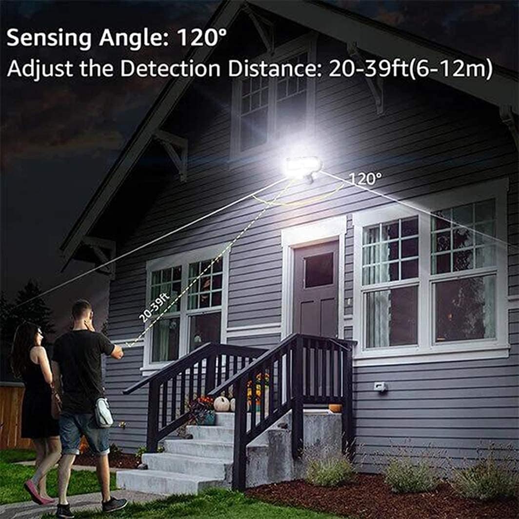 EMANER (Bundle 3Pack) - Dusk to Dawn Motion Sensor 120V Outdoor Security Flood Light Hardwired