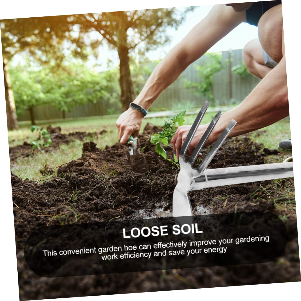 Piccola Vanga in Acciaio Inossidabile per Giardino e Orto, Strumento Manuale per Zappare, Sbattere Terreno, Coltivazione, Giardinaggio, Agricoltura