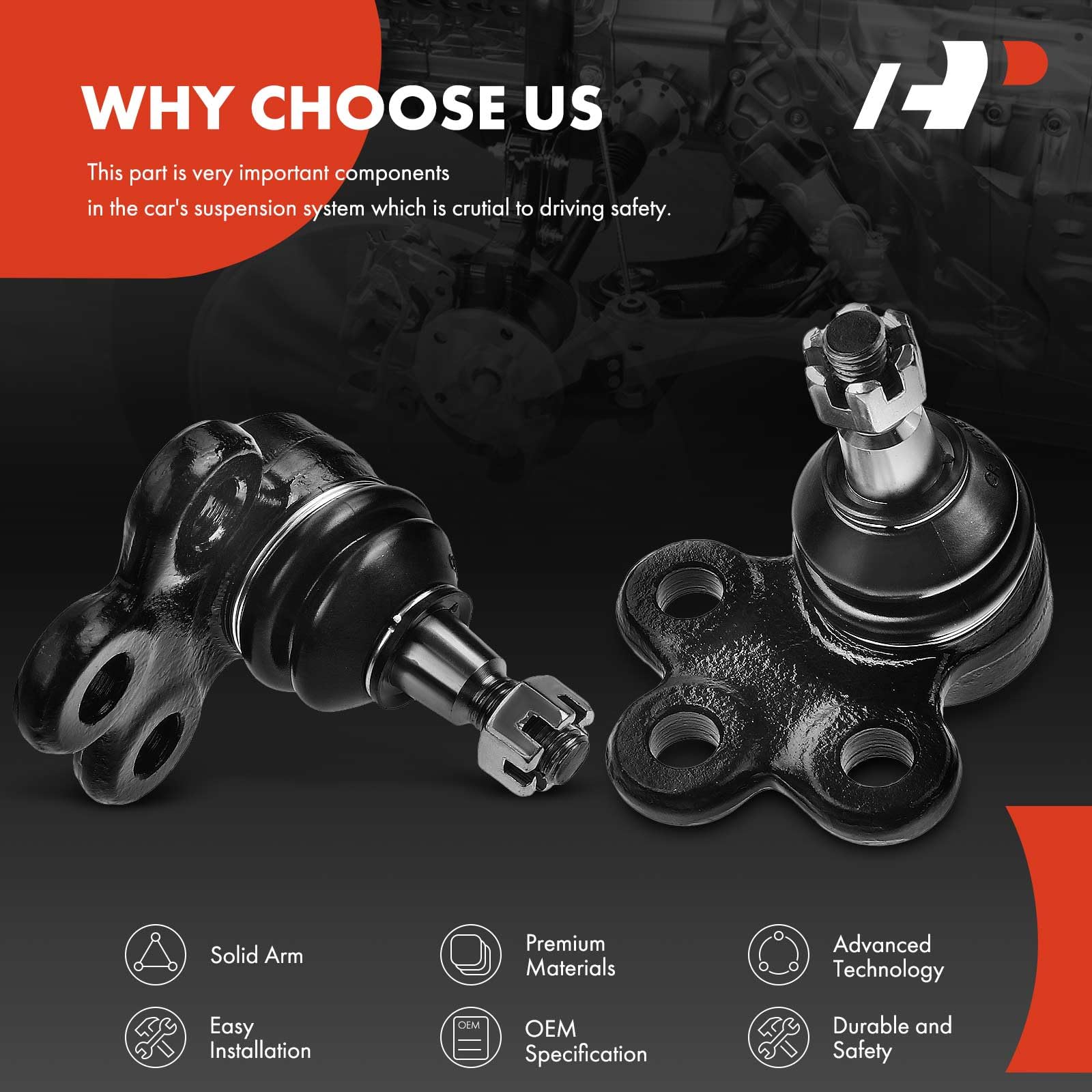 Amazon | A-Premium フロントロワーボールジョイント ボルト付き