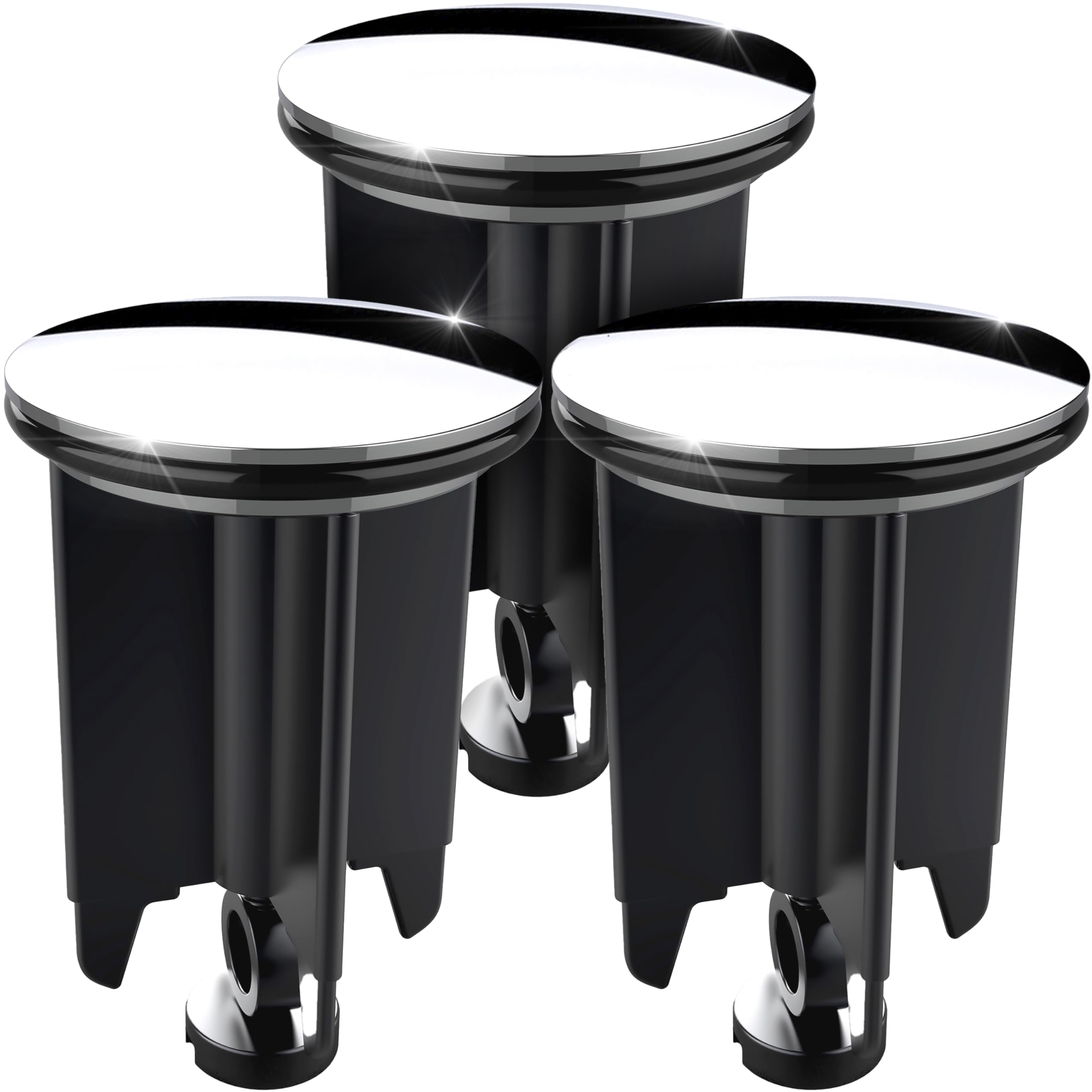 Universal Waschbeckenstöpsel 40 mm Chrom – Abflussstopfen aus Messing mit Gummi – Excenterstopfen höhenverstellbar – Rostfrei & Dicht – Für Waschbecken, Bad & Bidet – 3 Stück