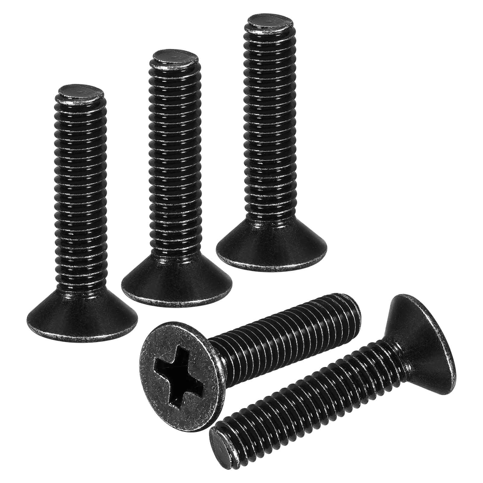 DTGN M3-0.5x12 Flat Head Machine Screws - 50PCS - Good for Electronics and Machinery - 304 Stainless Steel Phillips Countersunk Micro Metric Machine Screw Bolts- Black โ image 1