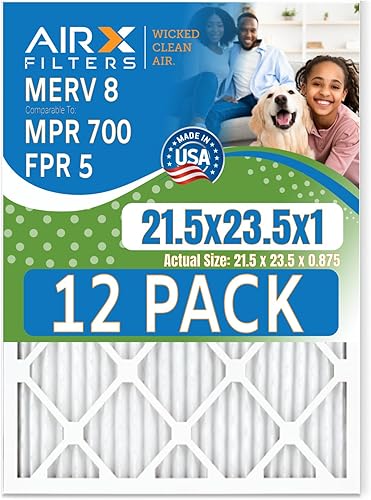 Miniatura 29 de Filtro de aire de 16 x 22 x 1 con clasificación MERV 8, paquete de 12 filtros de horno comparables a MPR 700 y FPR 5, fabricado en Estados Unidos
