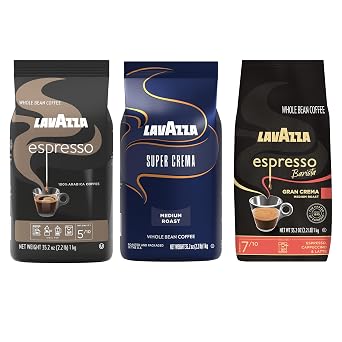 Lavazza Whole Bean Coffee Variety Pack, Medium Roast, 2.2 lb Pack of 3 Bags