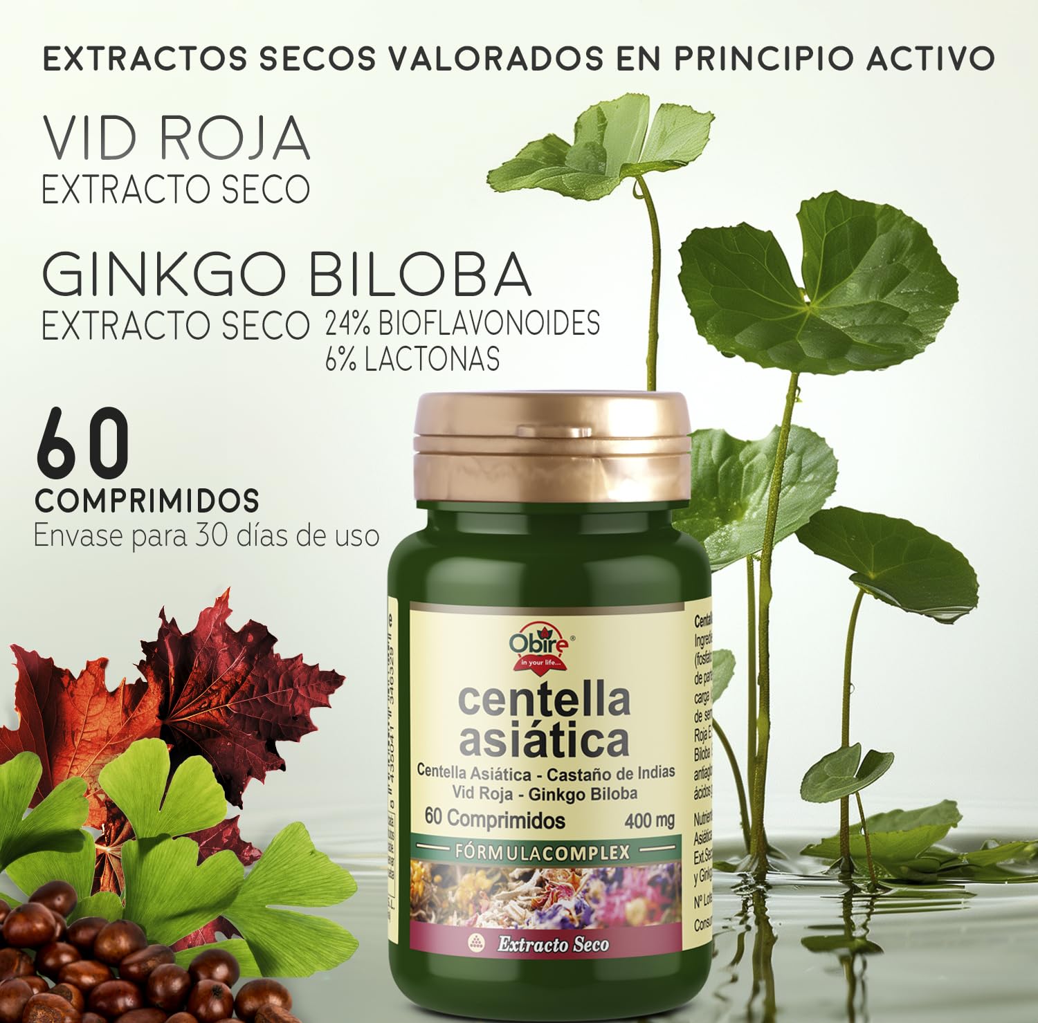 Centella asiatica (complex) 400 mg. (estr. secco) 60 compresse. (Pack 2 pezzi)