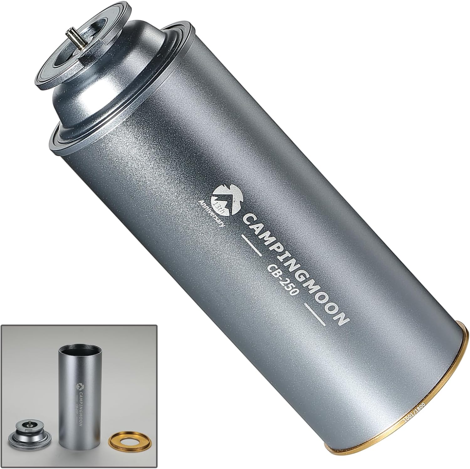 CAMPINGMOON Butane Stove Adapter w/Cassette Gas Can Shape for Standard Camping Canister with EN417 Lindal Valve Small Propane Tank CB-250 Gas not included