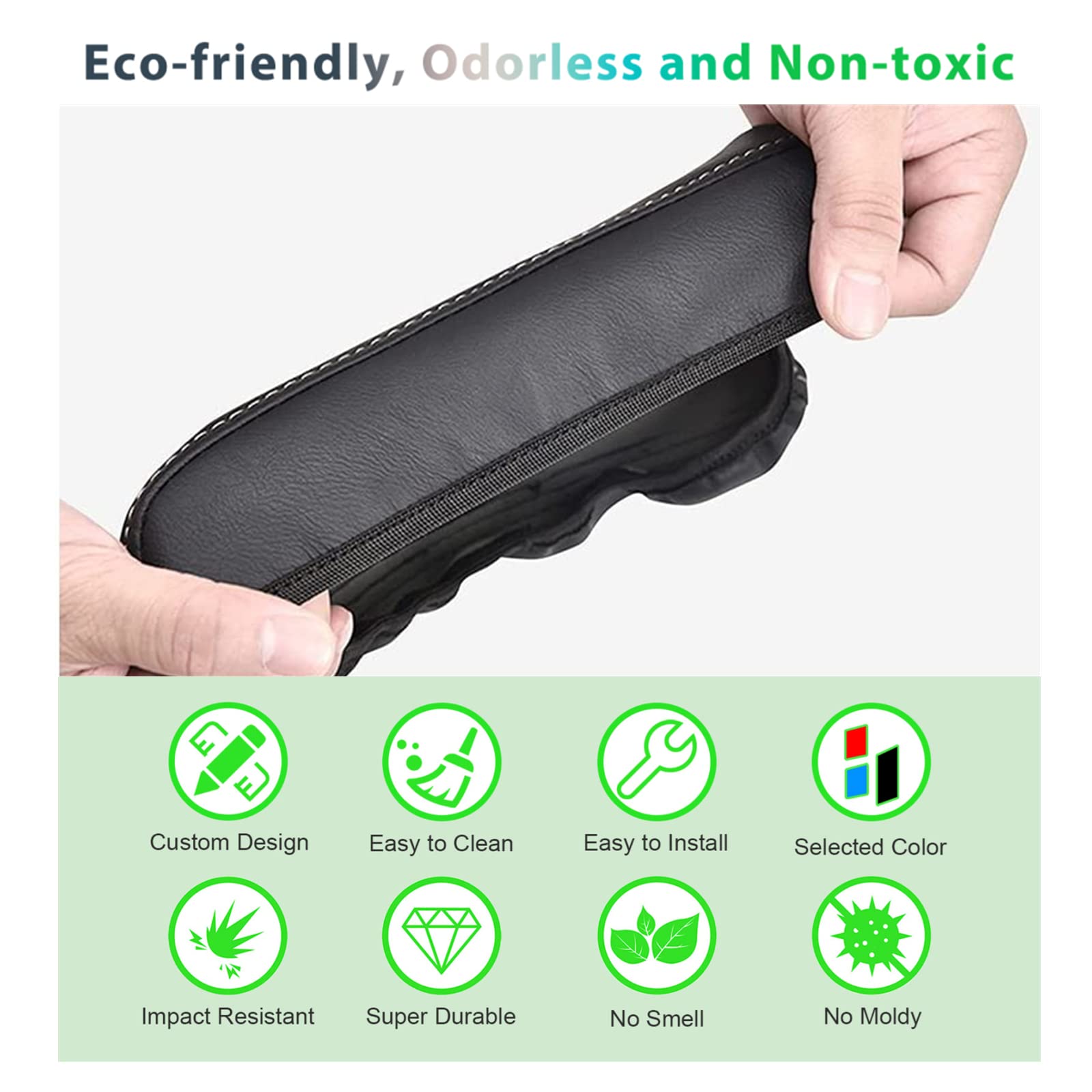 CopriBracciolo Auto Per VW Tiguan 2 E Seat Tarraco - Pelle PU, Design R-Line, Nero - Foto 11