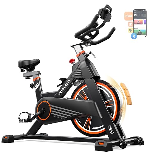 YOSUDA PRO Magnetic Exercise Bike 350 lbs Weight Capacity - Indoor Cycling Bike Stationary with Comfortable Seat Cushion, Silent Belt Drive