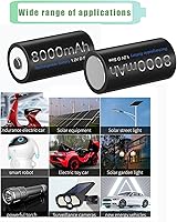 Vista 9 de Baterías recargables D con cargador, cargador de batería universal para pilas AA AAA 9V D C con 4 baterías NiMH D