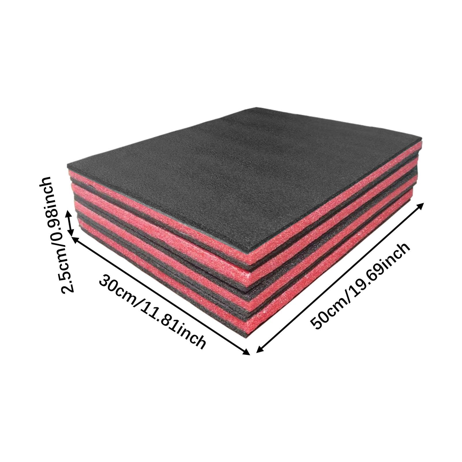 4 Pièces de Mousse de Calage pour Boîtes à Outils, Doublures En Mousse pour Loisirs Créatifs, Mousse de Polyuréthane pour Le Rangement, L'expéditi, 50cmx30cmx2.5cm