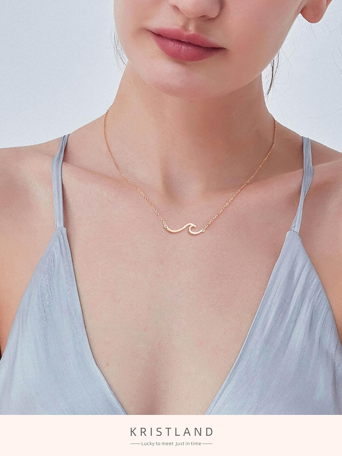 18K Gold Plated Dainty Necklace for Women Layered Handmade Simple Chain Tiny Pendant for Birthday Gift Adjustable Chain Long - Image 4