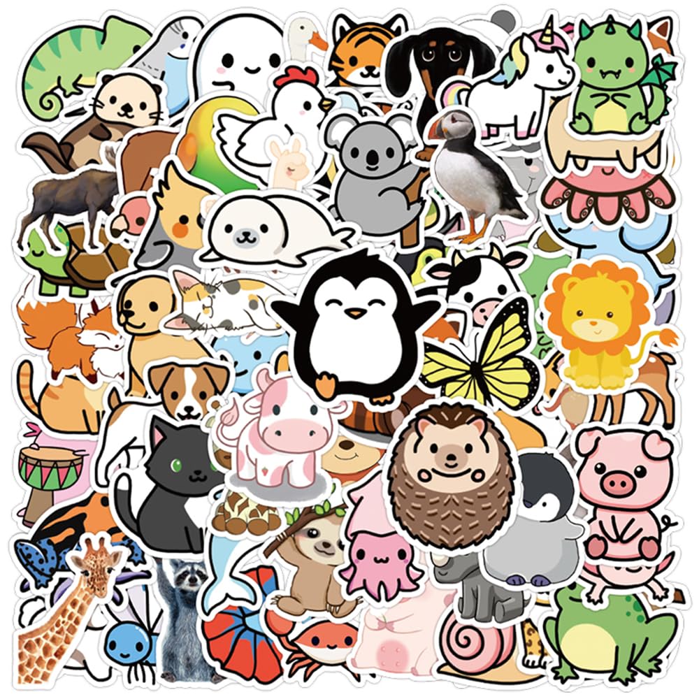 Amazon.co.jp: Haorange どうぶつ ステッカー 100枚セット、かわいい