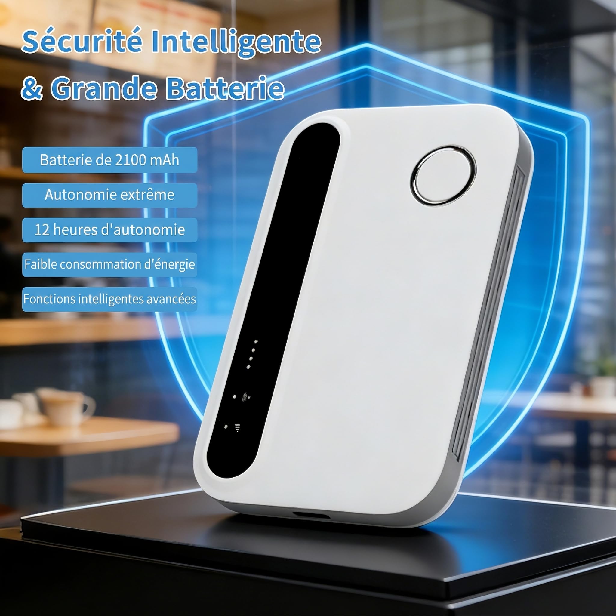 Routeur 5G/4G+ WiFi 6 Portable, Modem SIM Débloqué 300 Mbps, Connecte 32 Appareils, Idéal Télétravail & Voyage