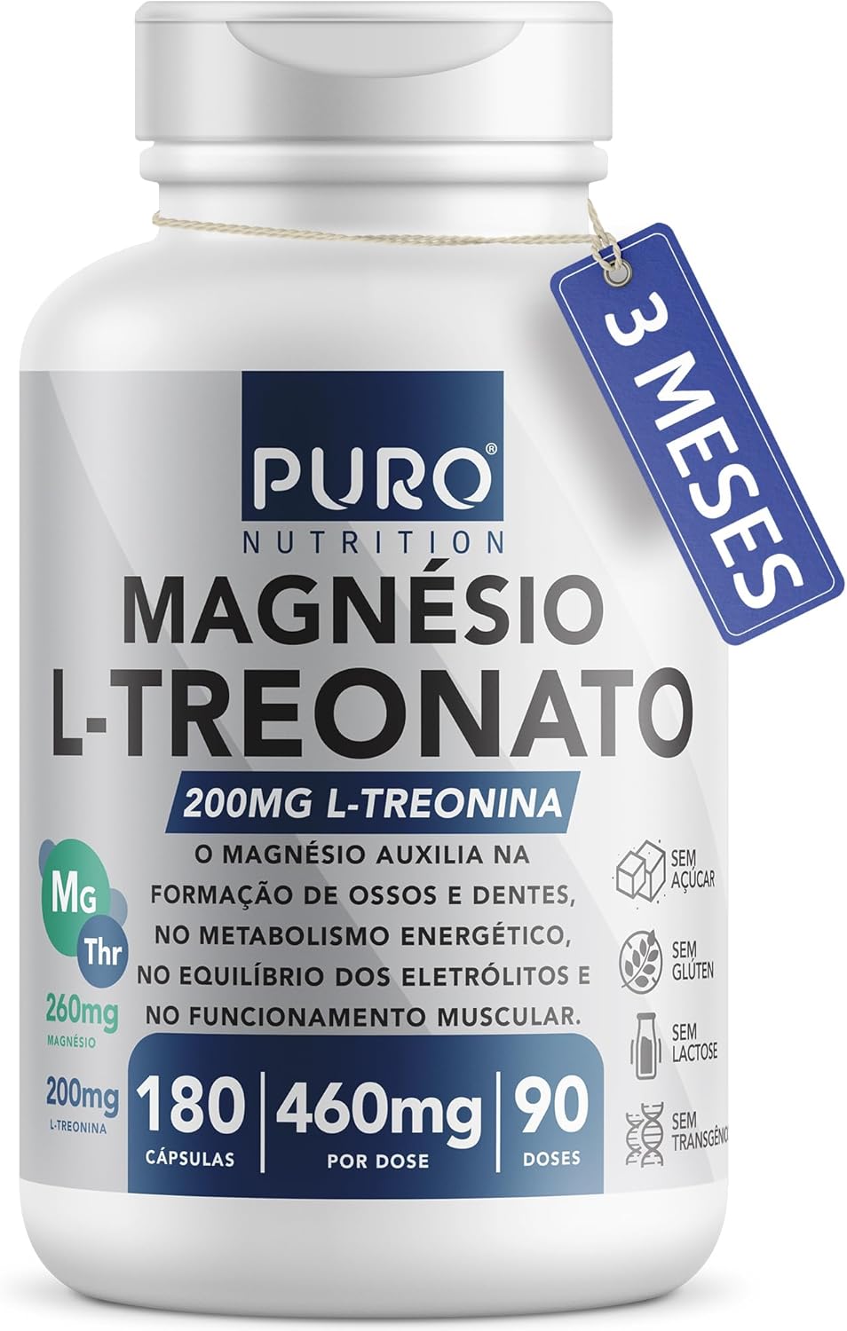 Magnésio L-Treonato Puro Nutrition