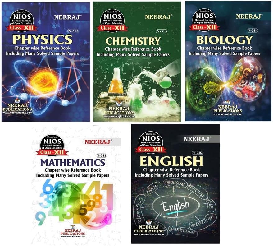 Nios 12 Class Set Of 5 Book ( Biology , Physics, Chemistry, Maths, English ) Class 12th (Open School ) (Paperback, RAKESH KUMAR) [Paperback] RAKESH KUMAR [Paperback] RAKESH KUMAR Paperback – 3 December 2021