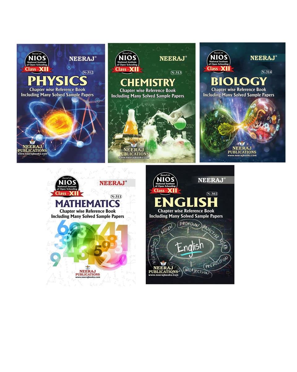 Nios 12 Class Set Of 5 Book ( Biology , Physics, Chemistry, Maths, English ) Class 12th (Open School ) (Paperback, RAKESH KUMAR) [Paperback] RAKESH KUMAR [Paperback] RAKESH KUMAR Paperback – 3 December 2021