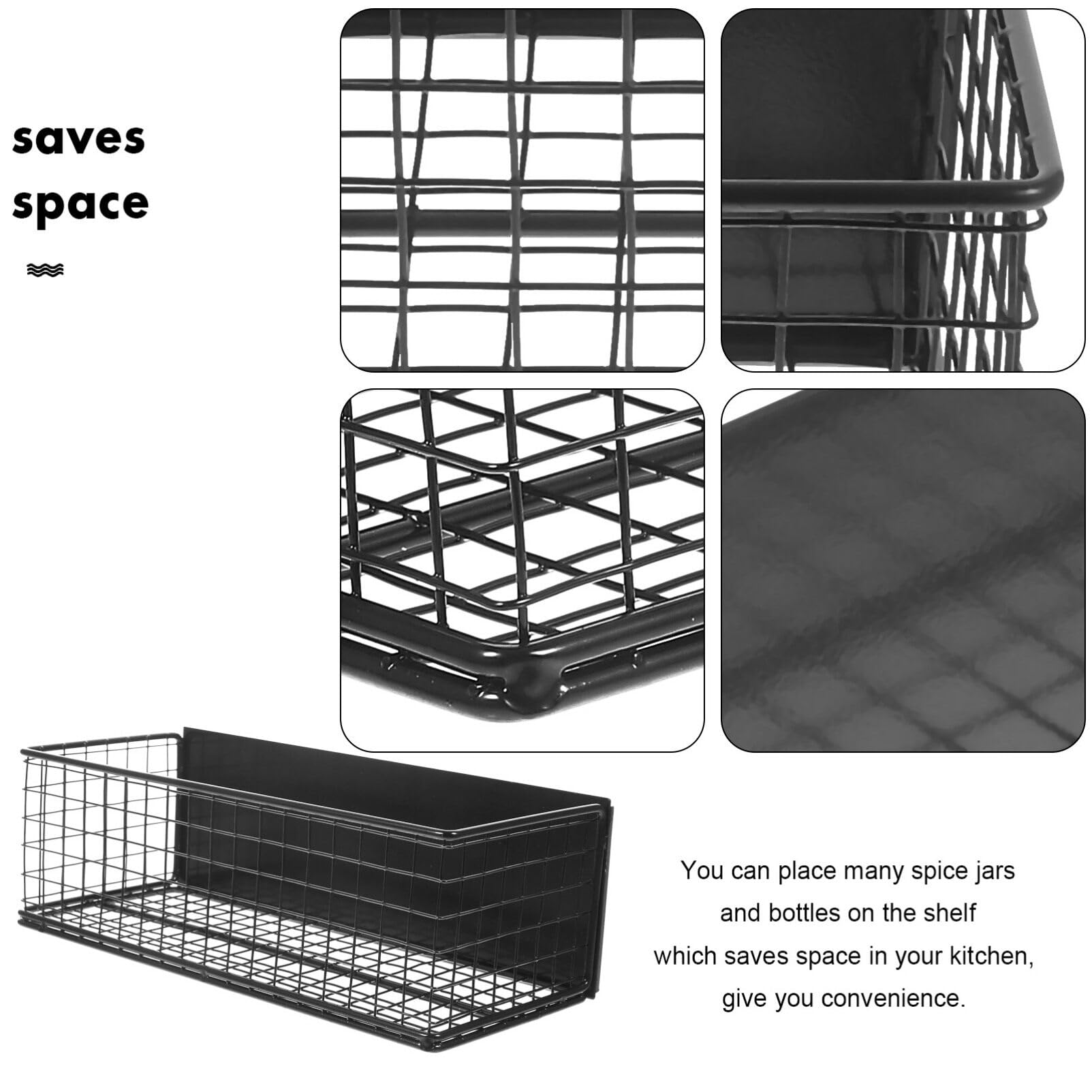 UPKOCH Organizzatore Magnetico per Spezie da Frigorifero Mensola Metallo con Forte Adesione Facile Installazione per Cucina e Spazi Metallici