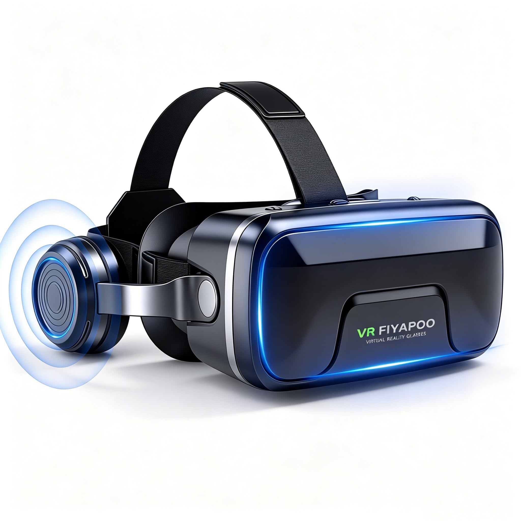 Gafas de realidad virtual 3D con auriculares HiFi, realidad virtual inmersiva para juegos y películas, diseño ergonómico, compatible con smartphones de 4,7 a 7,2 pulgadas, regalo de Navidad