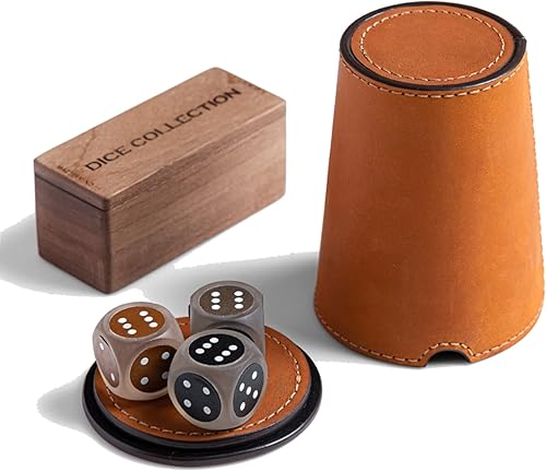 Taza de dados de cuero con tapa, vaso profesional para dados, coctelera silenciosa, perfecta para juegos de dados de casino, juegos de dados y tazas disponible en Yaxa Venezuela