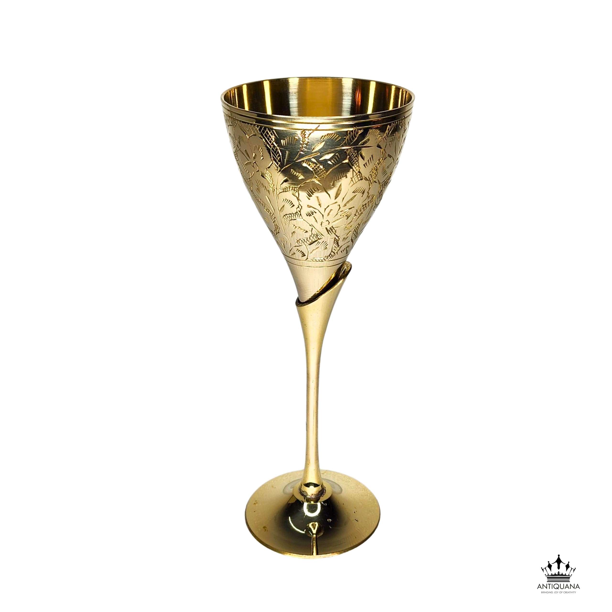 ANTIQUANA Verre à Vin Royal En Laiton Massif Fait à La | WhichOne