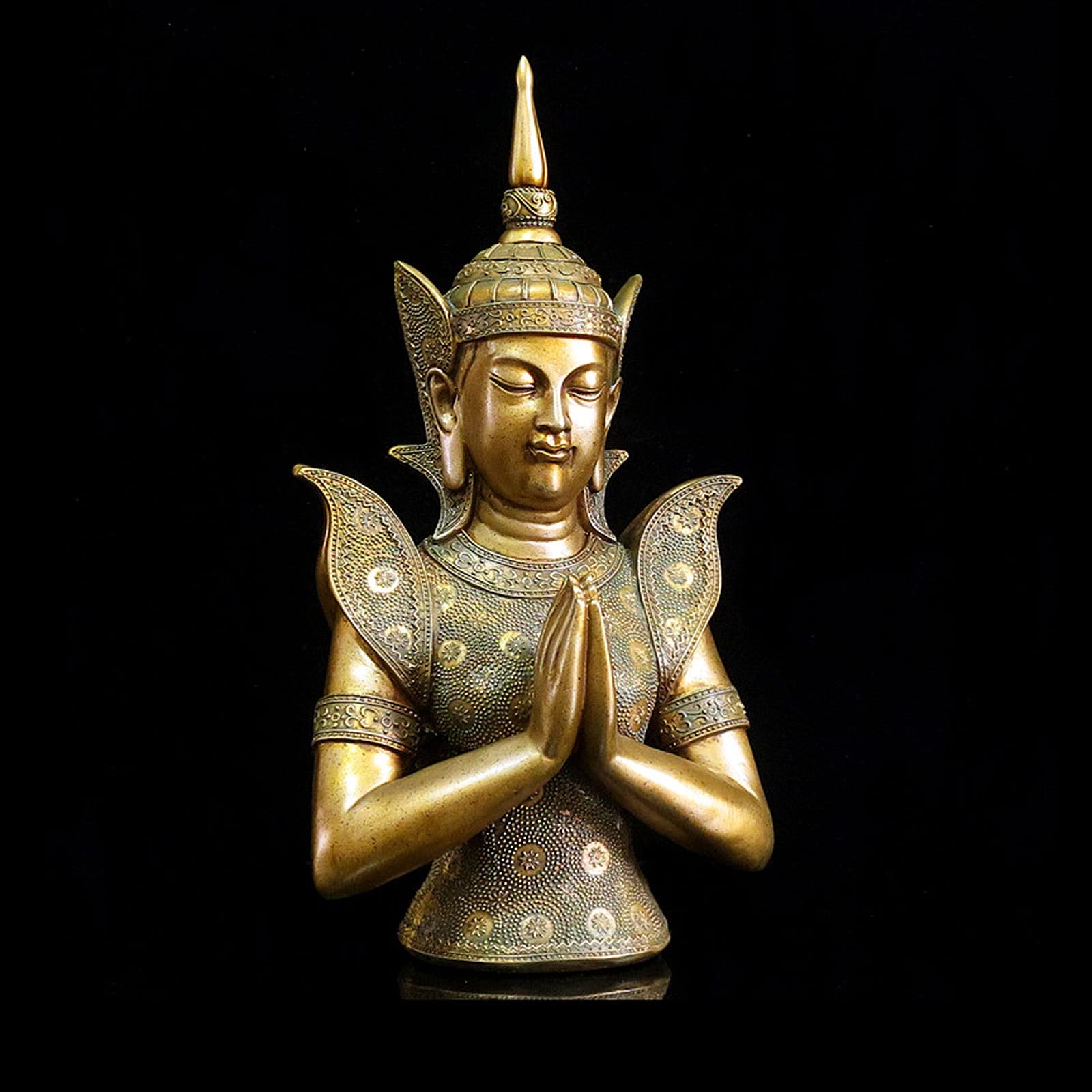 Amazon.co.jp: 彫刻の装飾 タイ仏像置物の工芸品華やかな南東アジアの